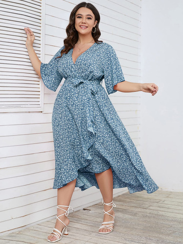 Vestido Corto Casual Fresco Estampado Rayas Línea