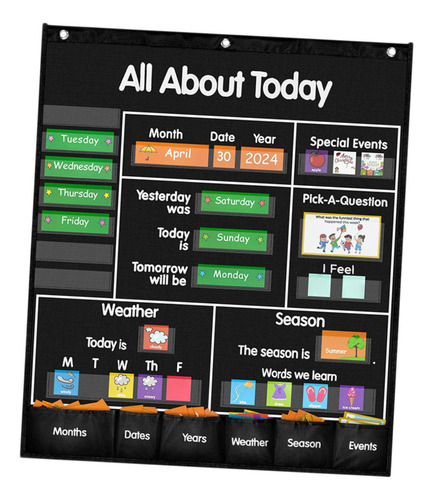 Cuadro De Bolsillo Con El Tiempo Y El Calendario Para