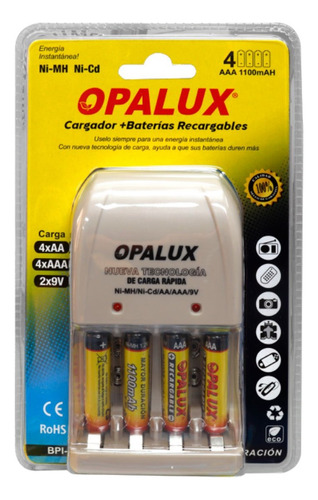 Kit Cargador De Pilas Aa/aaa/9v Con 4 Pilas Aaa Nimh Mihaba