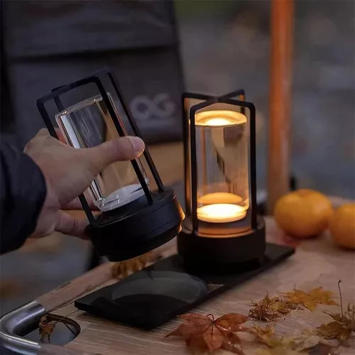 Portavelas Con Diseño Square-shaped Genérica Klarako Crystal Lantern Oro Diámetro 9cm