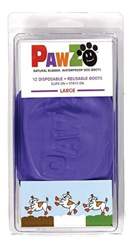 Empaque De 12 Botas Pawz Púrpuras, Desechables E Impermeable