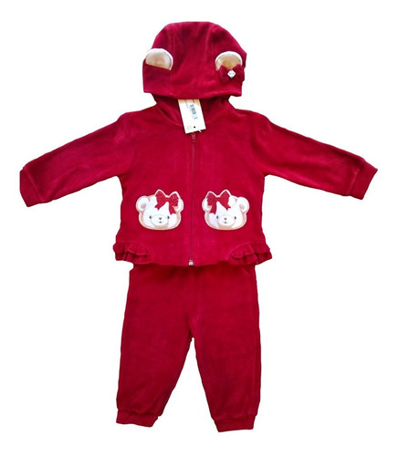 Imagem 1 de 6 de Conjunto Plush Para Bebês Ursinha Vermelha