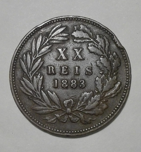 Moneda X X Reis Portugal 1883