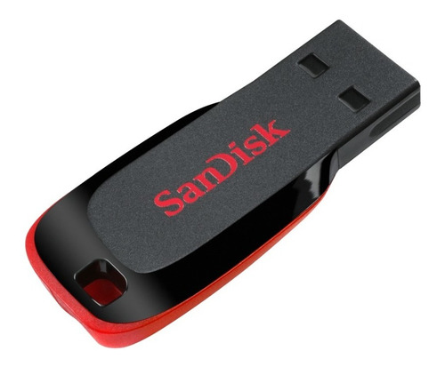 Pendrive Sandisk Cruzer Blade 64gb 2.0 Negro Y Rojo Hobb