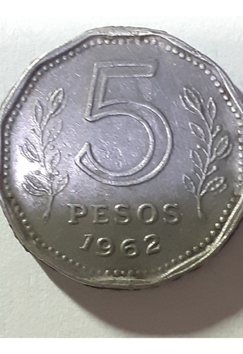 Moneda De 5 Pesos Del 1962 - Imantada 