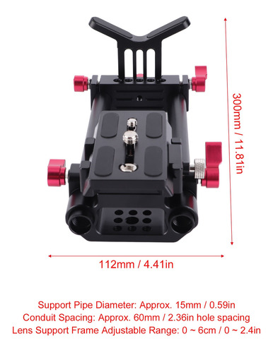 Kit Básico De Liberação Rápida Da Câmera Dslr Rail Riser Rig