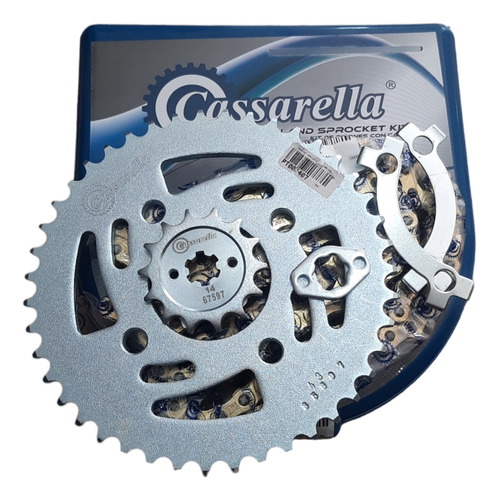 Kit Arrastre Discover St125 Original Casarella Cadena Dorad 