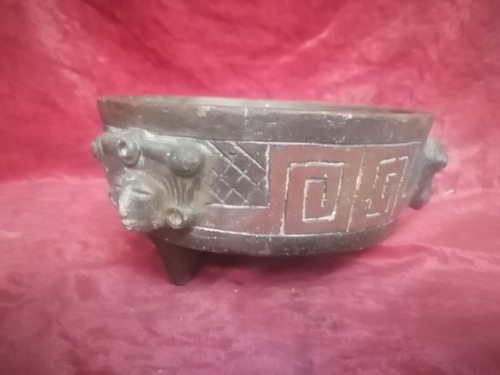 Incensario Antiguo Prehispánico Colonial Ceramica Policromad