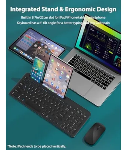 Combo De Teclado Y Mouse Inalámbricos De Modo Dual