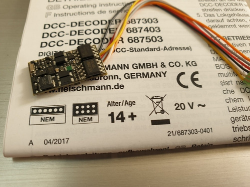 Imagen 3 de 3 de Decoder Lenz , Fleuschmann 687403 6 Polos Para Todas Las Esc