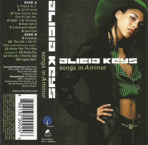 Alicia Keys - Songs In A Minor Cassette Nuevo Obivinilos