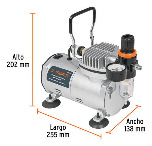 Compresor Para Aerógrafo 1/5 Hp Truper 17247