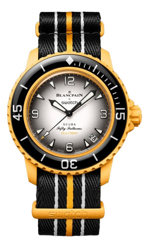 Reloj Swatch X Blancpain Pacific Ocean Amarillo