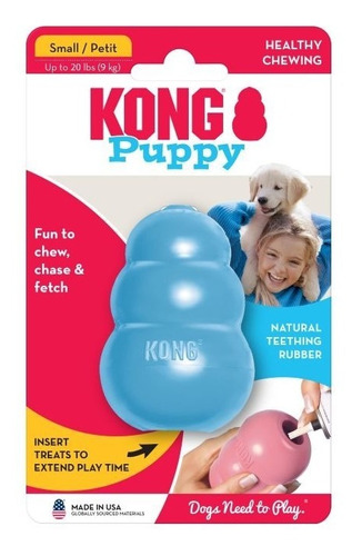 Brinquedo Para Cães Filhotes Recheável Puppy Kong Azul P