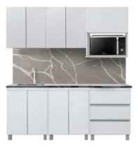 Comprar Bajo Mesada 180 + Alacena Porta Microondas Potenza Blanco