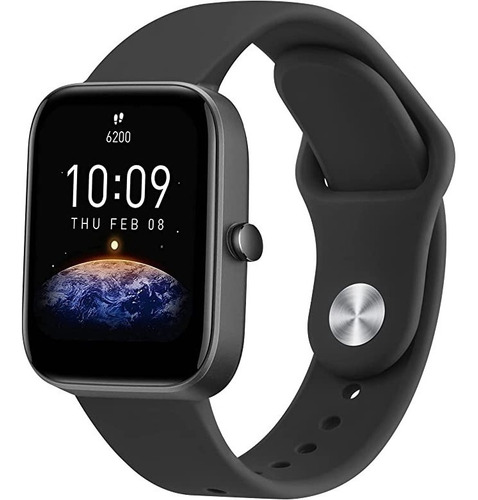 Pulseira Silicone 20mm 22mm P68/p70/p80/t80/amazfit Gts Bip Cor Preto Largura Da Pulseira 20 Mm