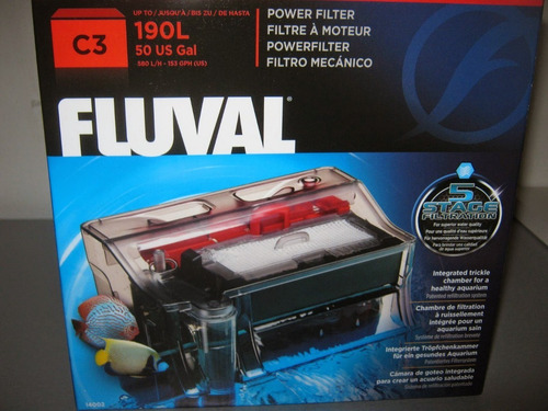 Fluval Filtro Mecánico Para Acuario Mochila C3 Cascada