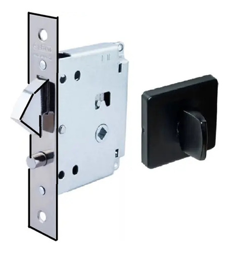 Fechadura Banheiro Bico Papagaio 4021 327 Preto Fsc La Fonte