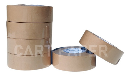 Imagen 2 de 2 de Cinta Embalaje Papel Kraft Autoadhesivo 100m / Cart Paper