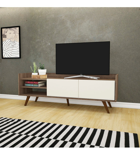 M. Tv Bertolini Rt 3110 Rustico Off White Para Tv Hasta 60