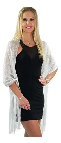 Chales Y Chales Para Vestidos De Noche, Chal Blanco De Boda