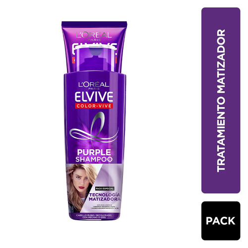 Pack Shampoo+acondicionador Purple Matizador Violeta Elvive