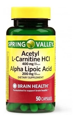 Acetyl L-carnitine Alpha Lipoic Spring Valley 50 Caps Tienda