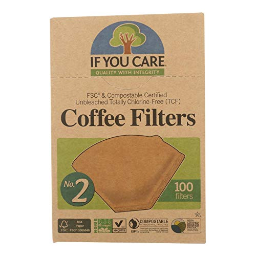 Filtros De Café Fsc Sin Blanquear No 2, 100 Unidades