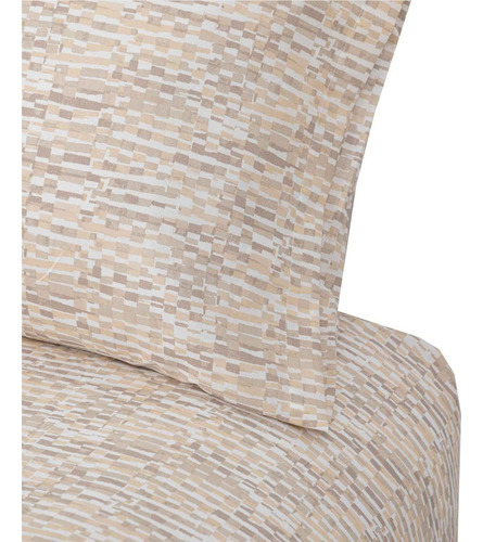 Sabanas Microfibra 2 Plazas Ladrillo Crudo Color Beige