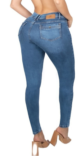 Jeans Loretha Tj 701  Corte Colombiano Levanta Pompas Strech