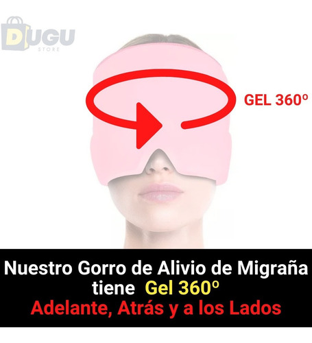 Imagen 5 de 10 de Gorro De Gel Alivio De Migraña Terapia De Frío. Dolor Cabeza