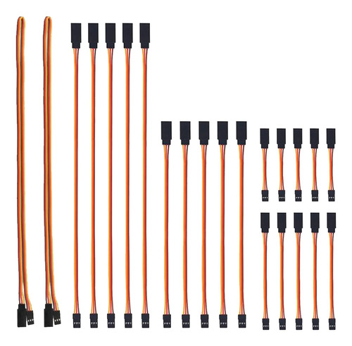 Aediko 22 Cables De Extensión Servo De 3 Pines Macho A Hembr