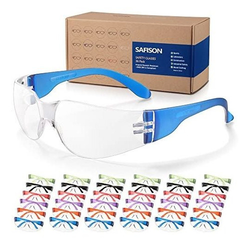 Safison Paquete De 36 Lentes De Seguridad A Granel (gafas Pr