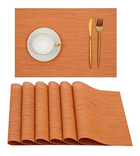 U'artlines Orange Maple Leaves Vinyl Table Runner, B7jyn