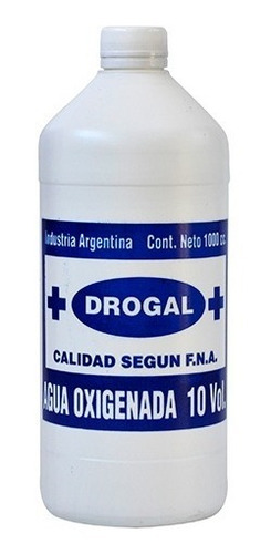 Agua Oxigenada 10 Vol. Medicinal Drogal X 1000 Ml Pack X5