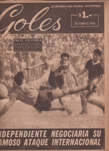 Revista Goles - N° 280 - Año 1953 - River Boca, Fangio