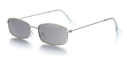 Gafas De Sol Rectangulares Lente Gris Claro Unisex Clásicas