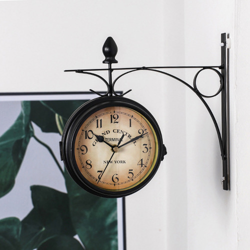 General Reloj De Pared Vintage De Doble Cara Para