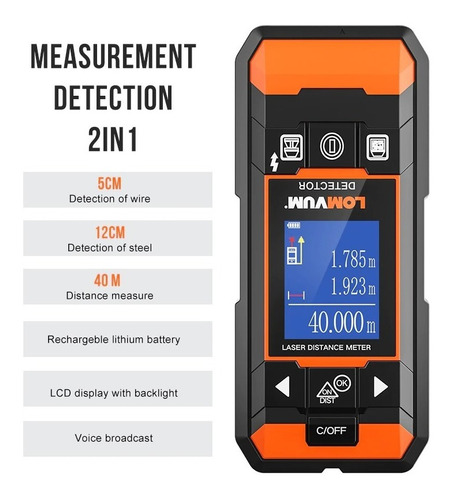 Detector Escaner Metales - Medidor Distancia Láser Digital