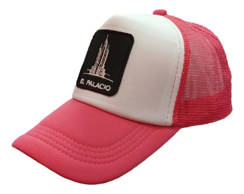 Gorra Trucker Torre Bordada Huracán Rosa