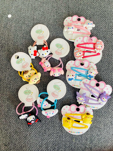 Ligas, Broches, Cucas Cabello, Niñas, Bebés Kitty Y Amigos