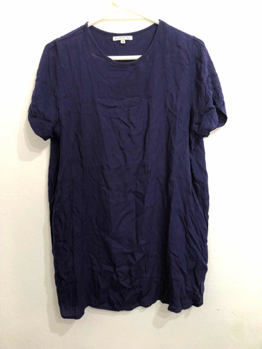 Vestido Azul Remeron (al) Corto De Algodón Talle 2
