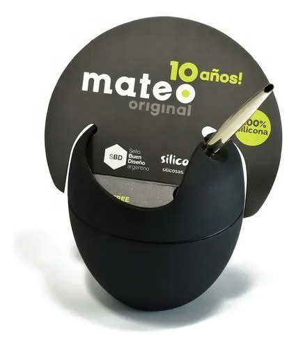 Mate Mateo De Silicona Tamaño Normal Si O Si Color Negro
