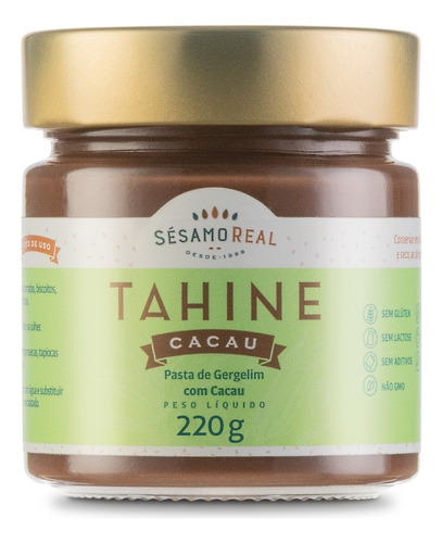 Tahine Com Cacau Nibs 100% 220 Sesamo Real