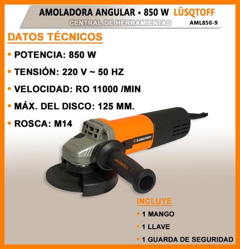 Kit Taladro Atornillador Amoladora Taladro Percutor Lusqtoff