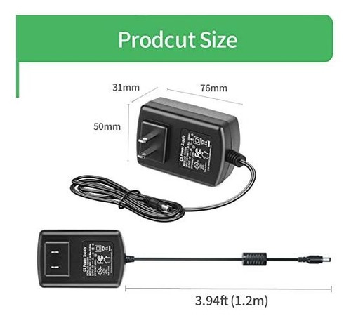 Adaptador De Corriente Ac/dc 12v 2a Ul Certificado -