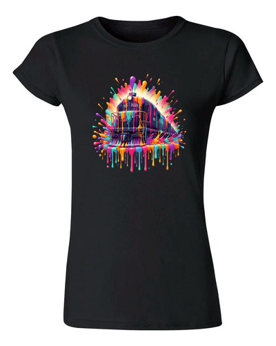 Playera Mujer Tren Psicodélico 000026n