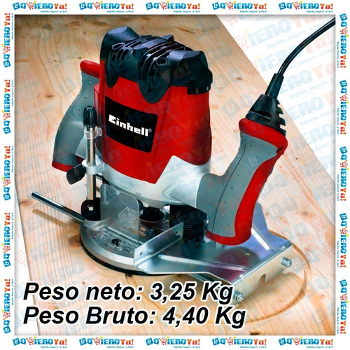 Imagen 3 de 10 de Fresadora Rebajadora Router 1200w Te-ro + Kit Fresas Einhell