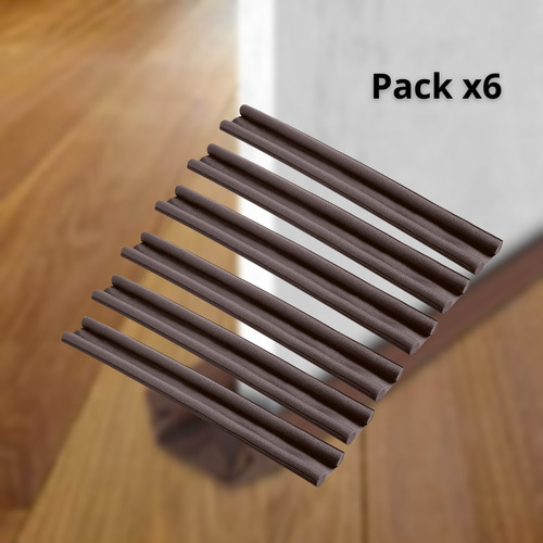 Imagen 2 de 10 de Pack X6 Tope Doble Burlete Puerta Aislamiento Frio Polvo
