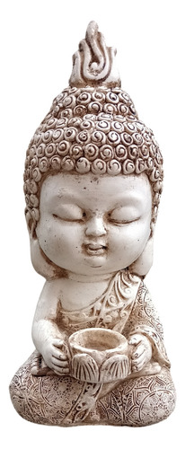 Monje Buda Indiano Bebé Pintado Artesanalmente A Mano